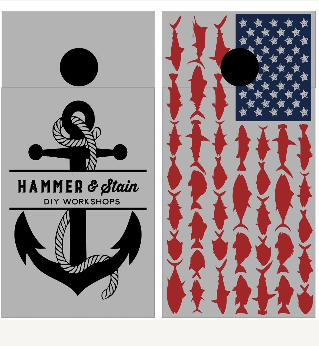 May 17th @6pm Cornhole Board Workshop for two.