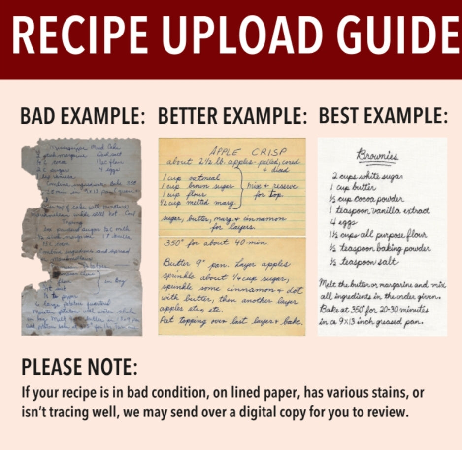 Custom Handwritten Recipe Cutting Board