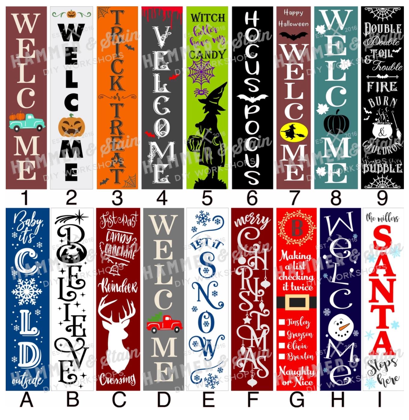 Welcome Two 1-9 A-I