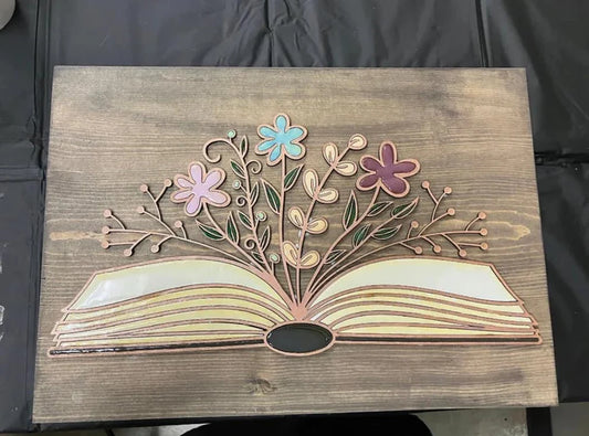 3D Book with FLowers