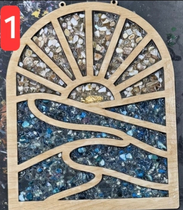 Aug 16th 3pm Crushed Seaglass Resin Suncatcher Workshop
